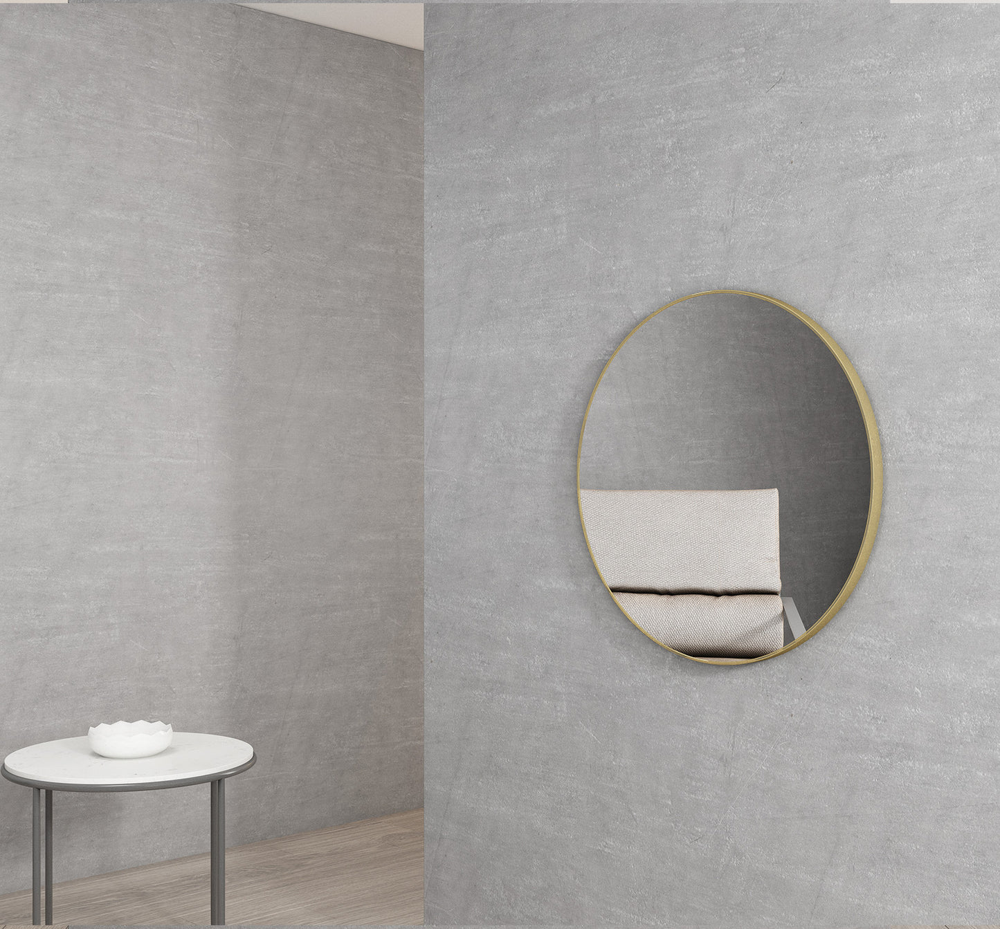 London Brushed Gold Frame Mirror 700mm