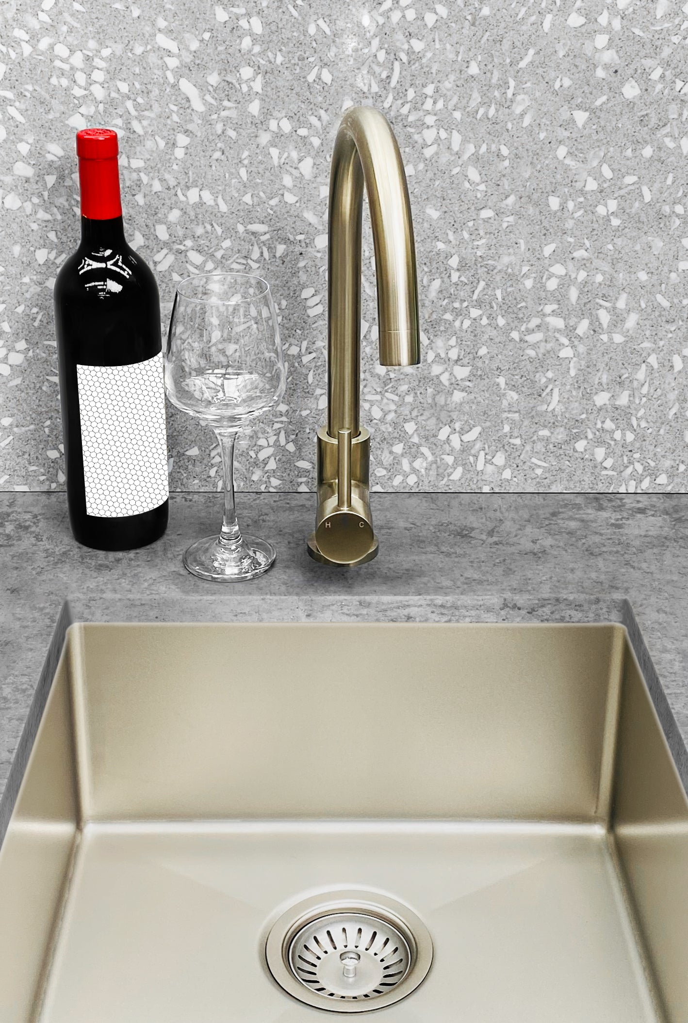 Lavello Kitchen Sink - Single Bowl 450 x 450 - PVD Brushed Nickel