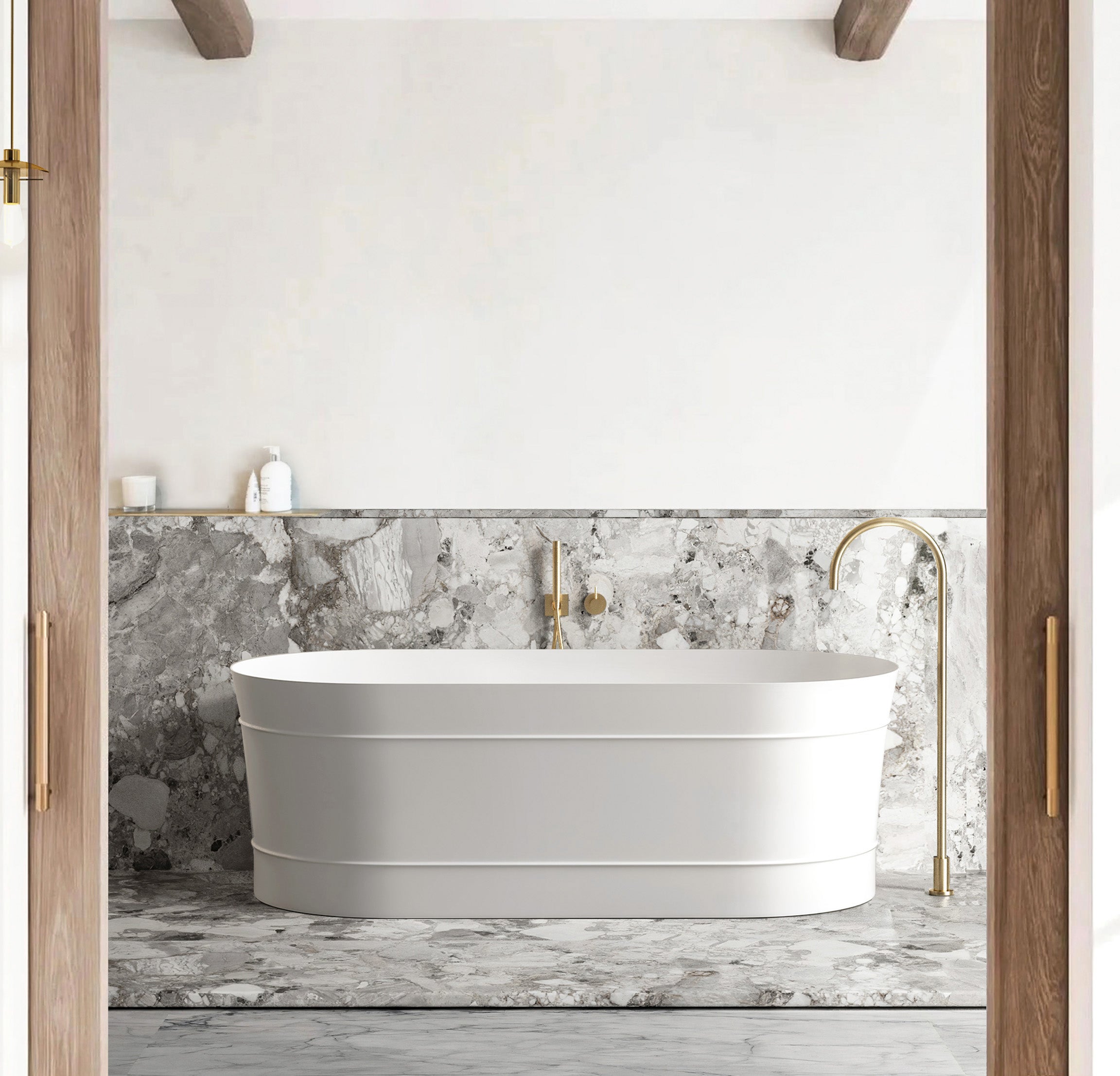 Attica Bondi 1500 Matte White Bath