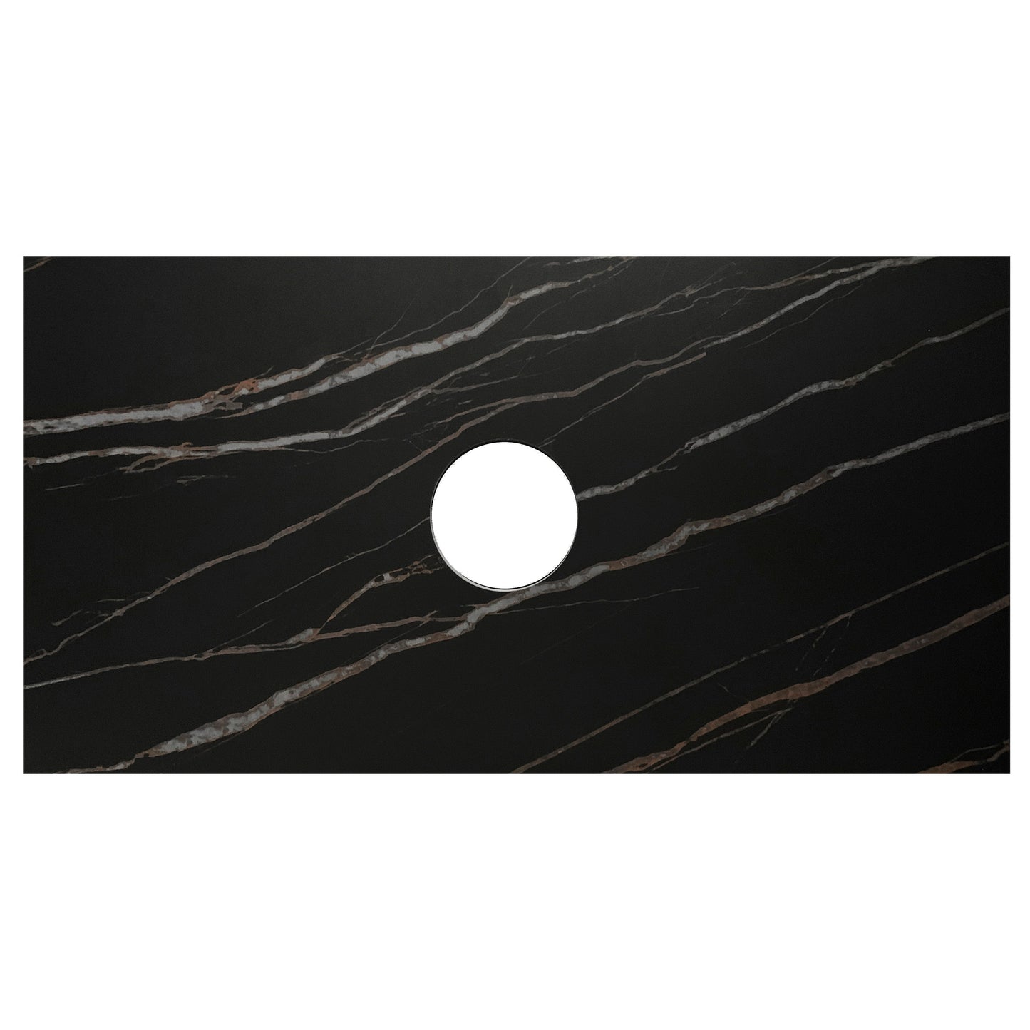 Byron 750mm Black Oak Wall Hung Vanity with Empire Black Top NTH