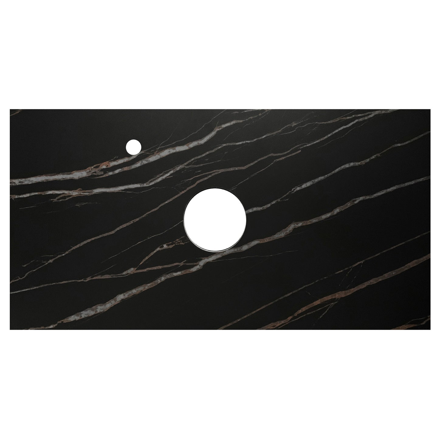 Byron 750mm Natural Oak Wall Hung Vanity with Empire Black Top 10TH