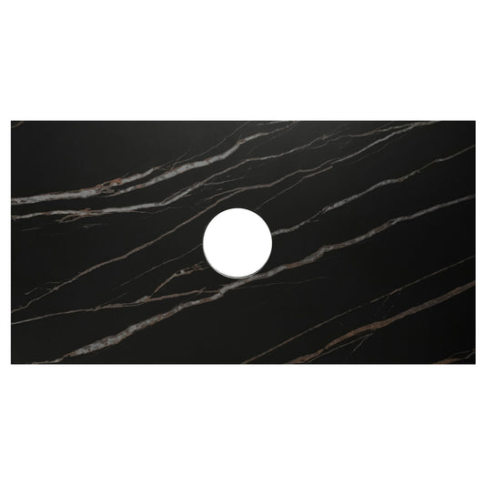 Byron 750mm Natural Oak Wall Hung Vanity with Empire Black Top NTH