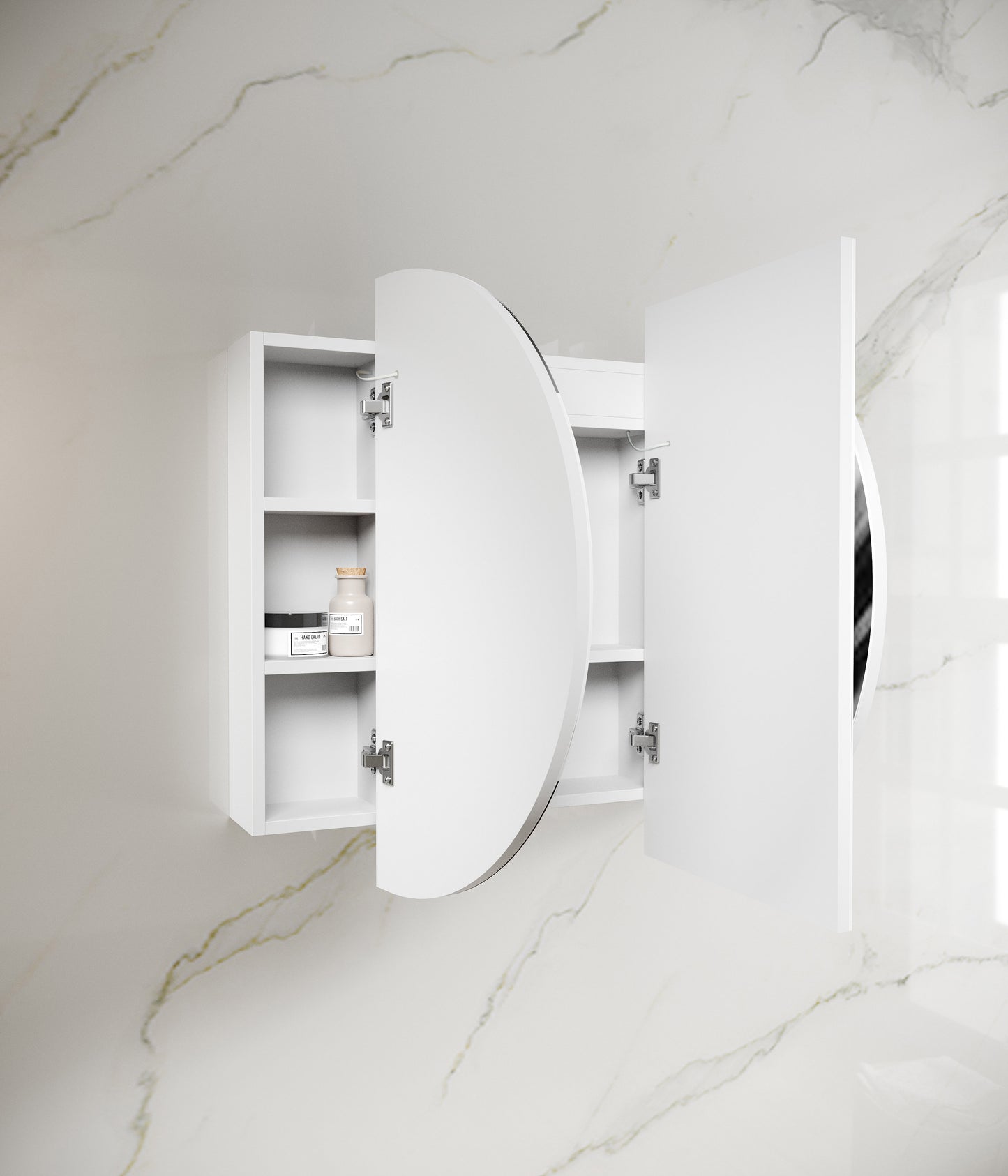 LED BONDI 1500x900 Shaving Cabinet Matte White