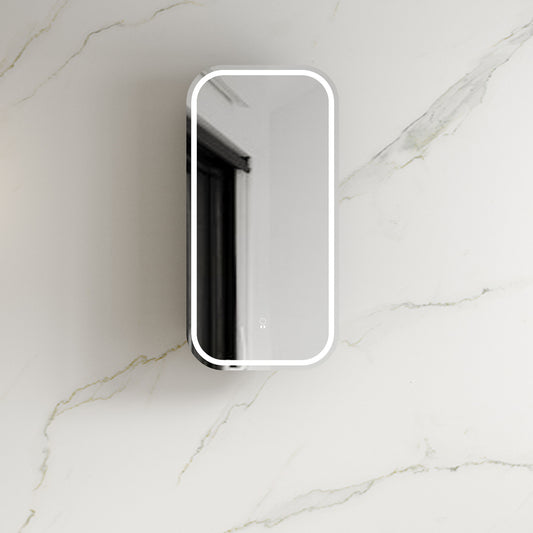 LED Newport Soft square Shaving Cabinet Matte White