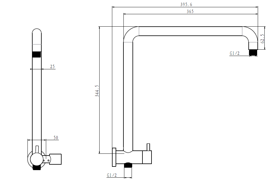 Curo Compact Twin Shower Set