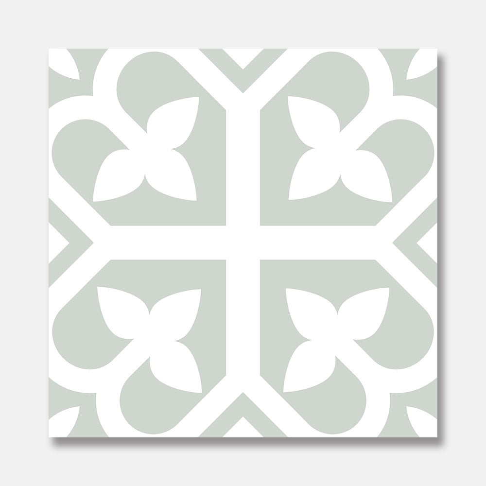 Heirloom Lotus Green Patterned Tile