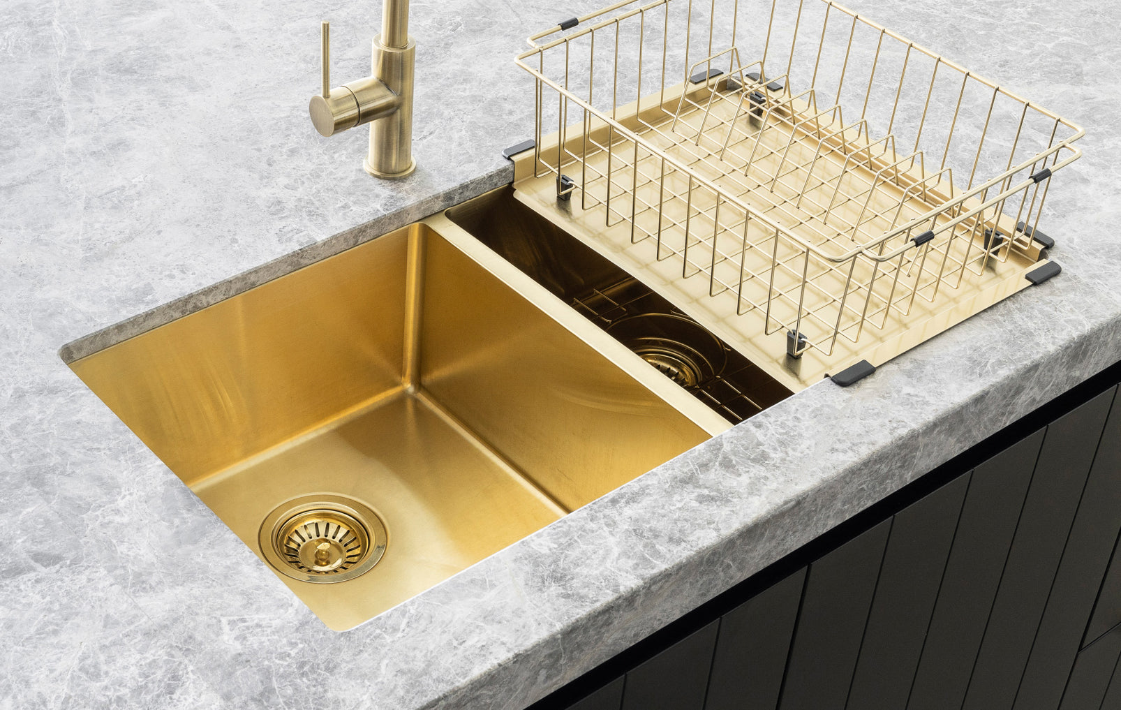 Lavello Dish Rack - Brushed Bronze Gold
