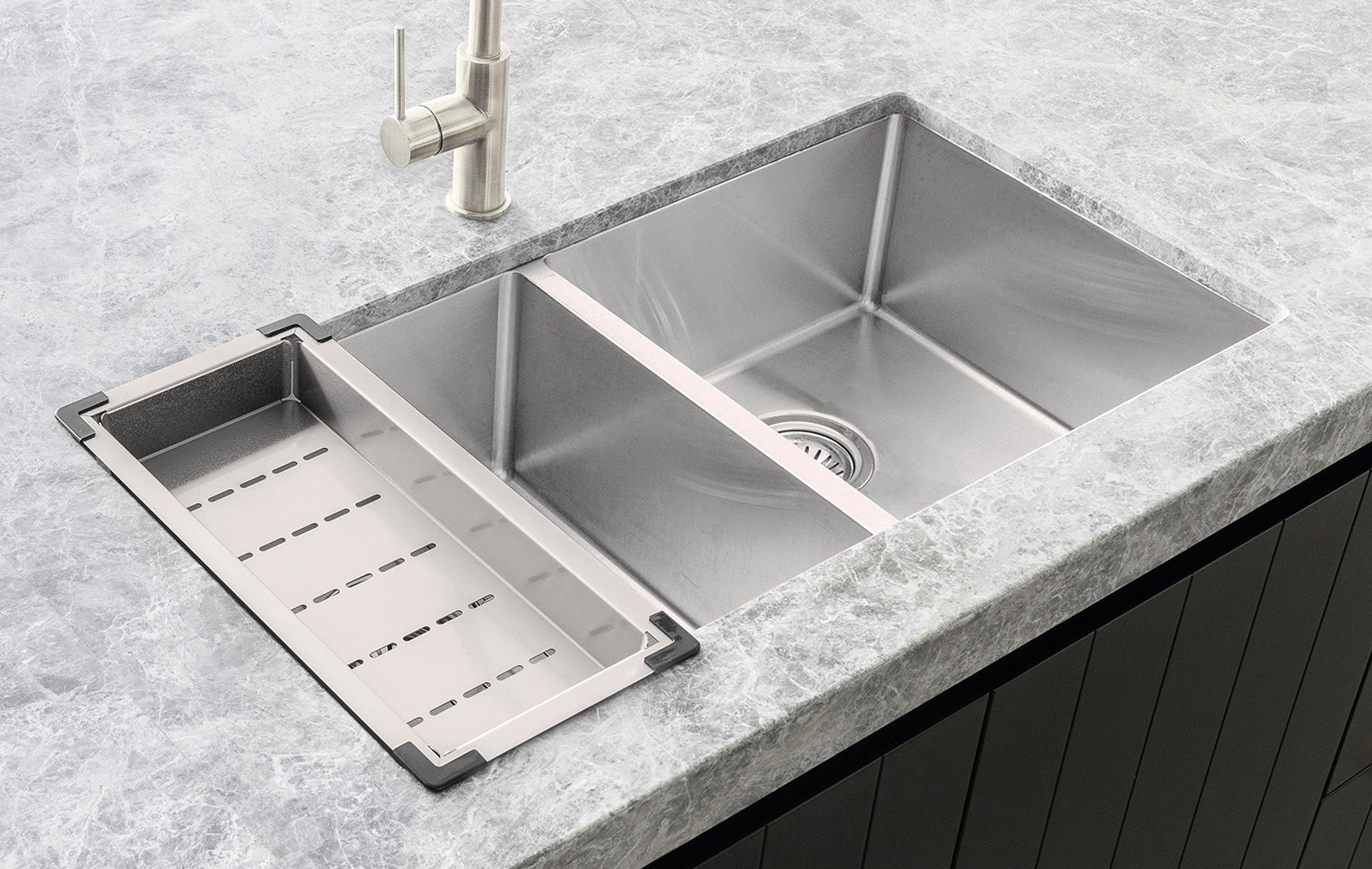 Lavello Kitchen Sink Colander - Brushed Nickel