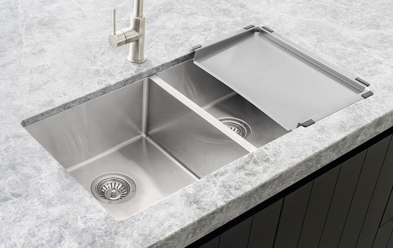 Lavello Dish Draining Tray - Brushed Nickel