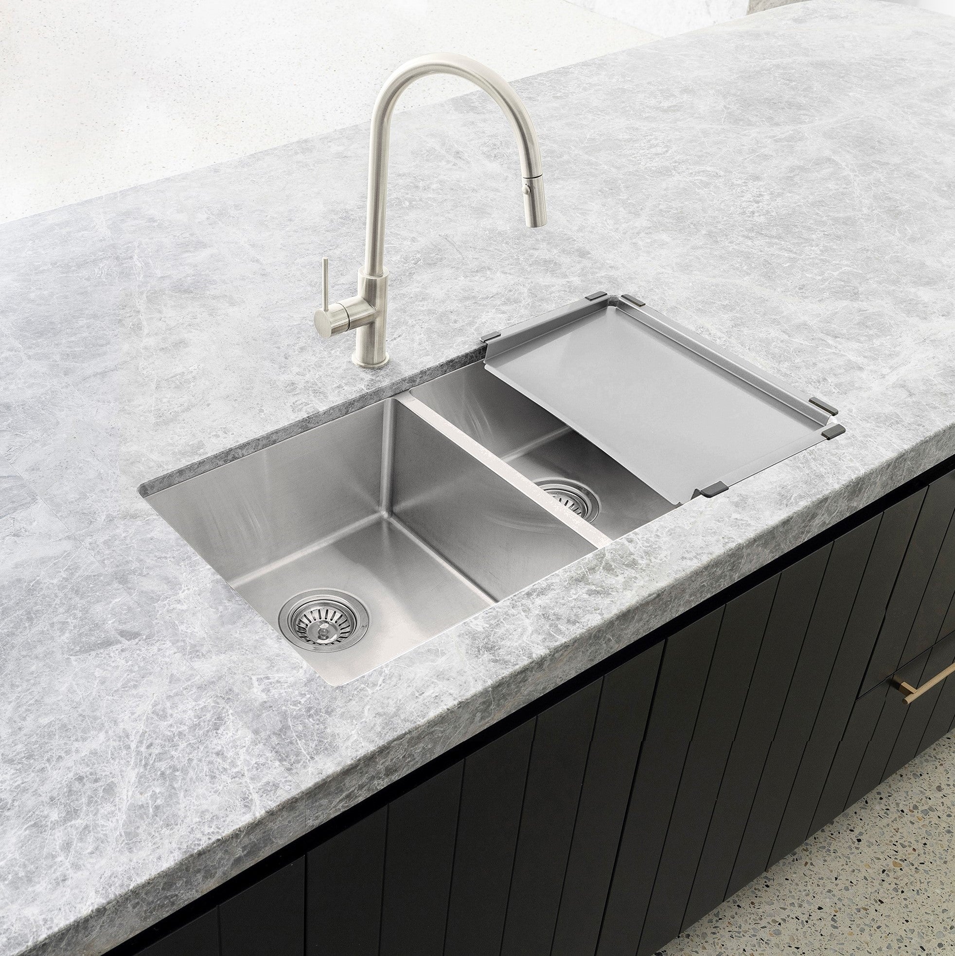 Lavello Dish Draining Tray - Brushed Nickel