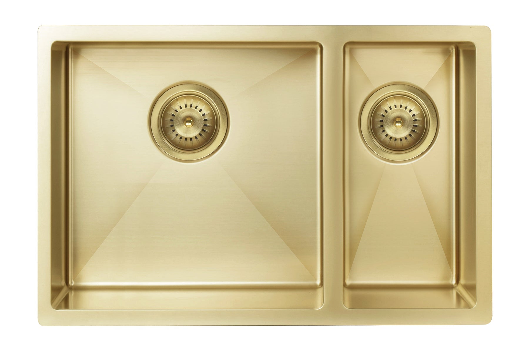 Lavello Kitchen Sink - One and Half Bowl 670 x 440 - Brushed Bronze Gold