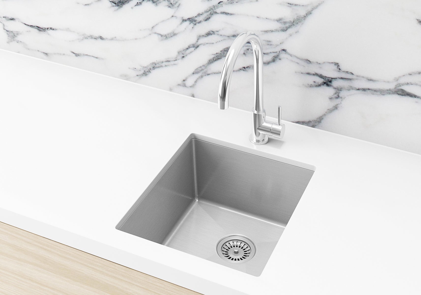 Lavello Sink Strainer and Waste Plug Basket with Stopper - PVD Brushed Nickel