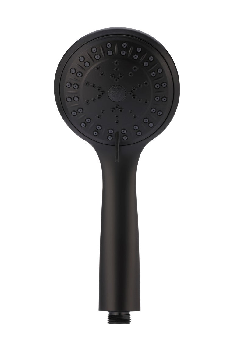 Round Hand Shower Three-Function - Matte Black