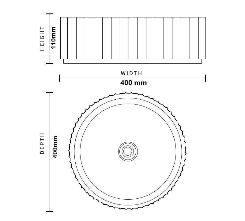 Piaza Artificial Stone Basin