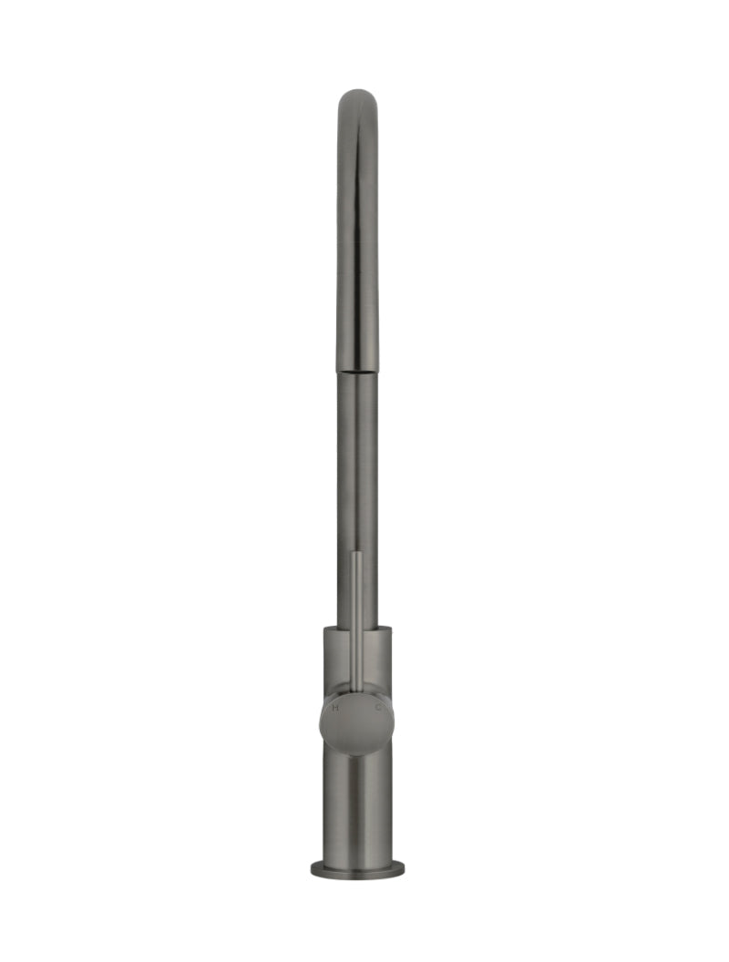 Round Piccola Pull Out Kitchen Mixer Tap - Shadow